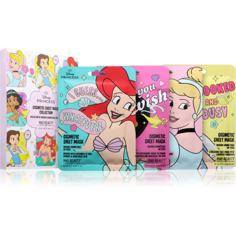 Mad Beauty Disney Princess Express Yourself Σετ υφασμάτινων μασκών με ενυδατικό αποτέλεσμα