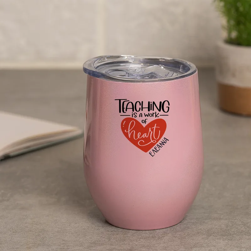 Teaching is a Work of Heart - Κούπα Θερμός 355ml - Ροζ