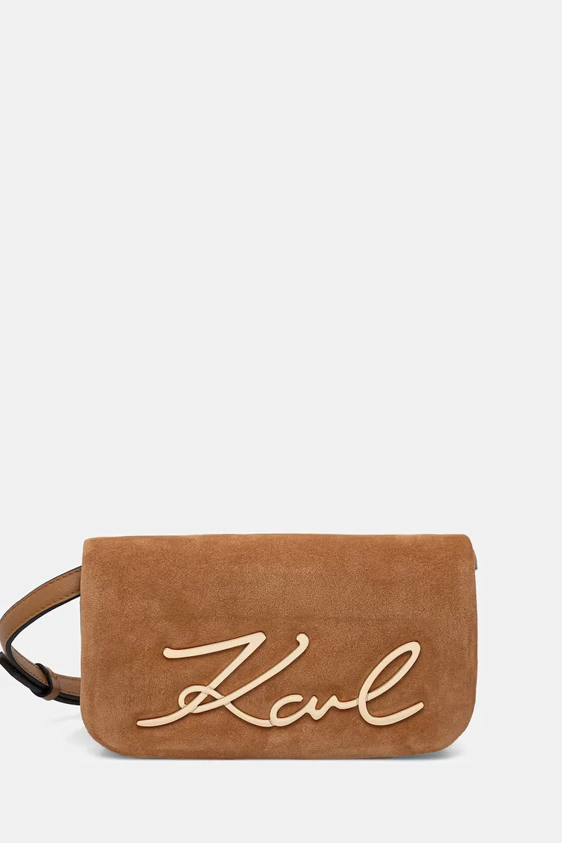Karl Lagerfeld χιαστί γυναικεία δέρμα σουέτ K/SIGNATURE