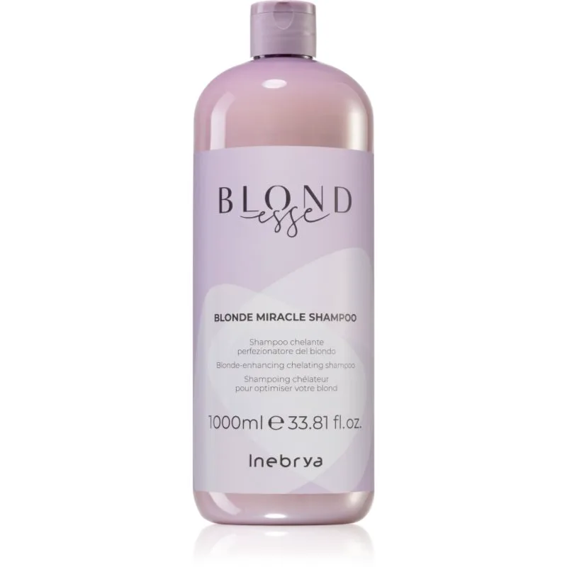 Inebrya BLONDesse Blonde Miracle Shampoo σαμπουάν καθαρισμού και αποτοξίνωσης για ξανθά μαλλιά 1000 ml