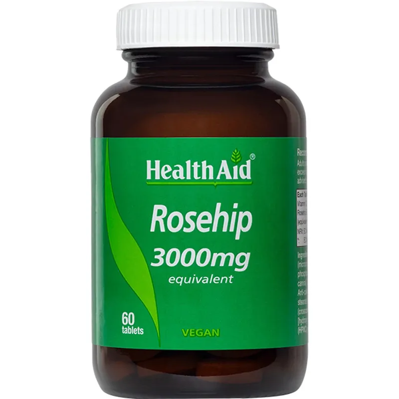 Health Aid Rosehip 3000mg Συμπλήρωμα Διατροφής Εκχυλίσματος Αγριοτριανταφυλλιάς & Βιταμίνης C Κατά της Οστεοαρθρίτιδας & των Φλεγμονών 60tabs