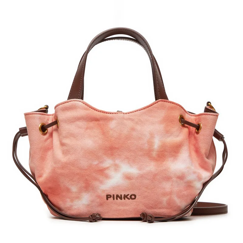 Τσάντα Pinko Pagoda Small Shopper PE 24 PLTT 102910 A1MB Πορτοκαλί