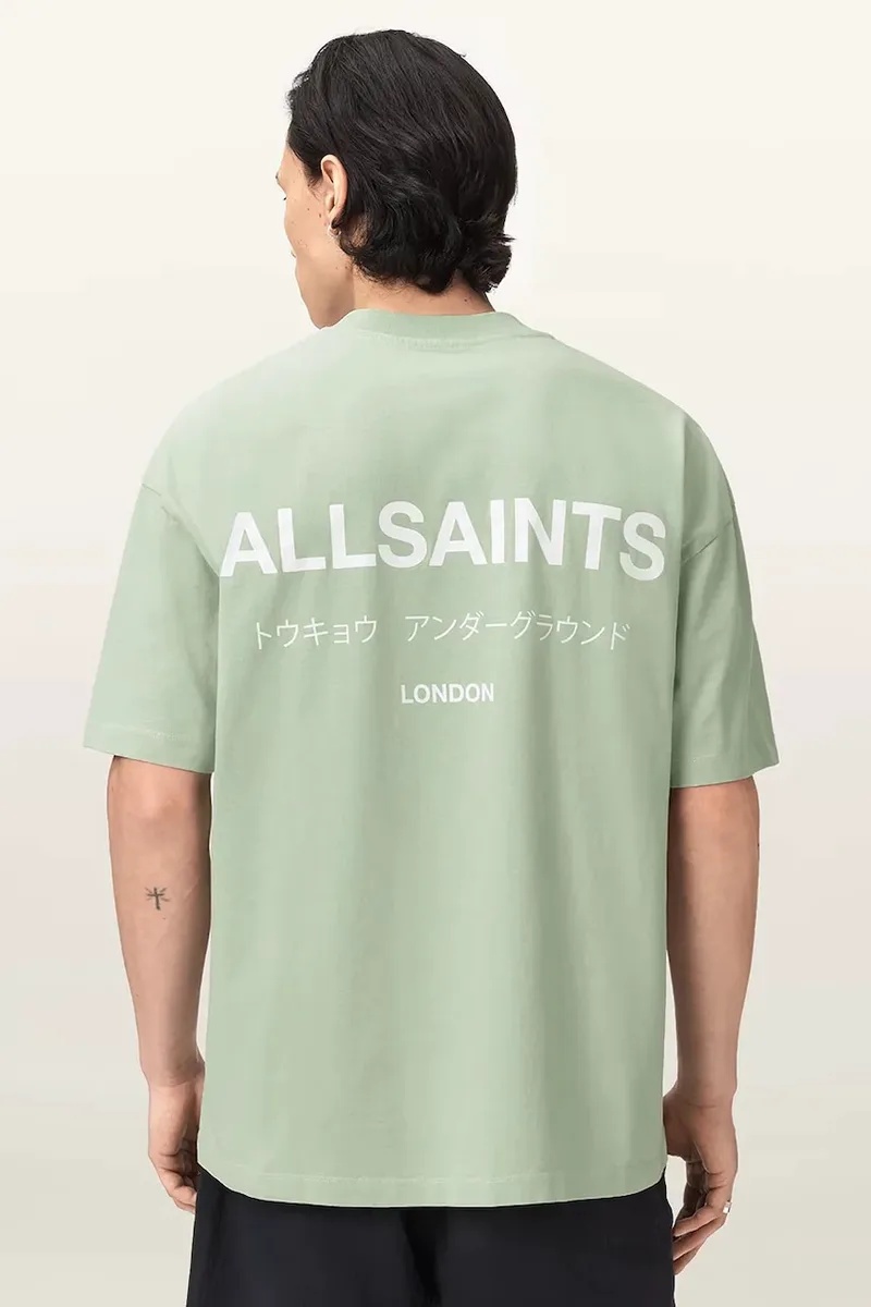 AllSaints oversize t-shirt ανδρικό βαμβακερό MINA