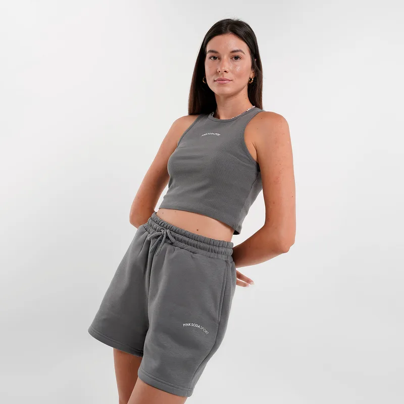 Ροζ Soda Sport Hanley Rib Γυναικεία Αμάνικη Μπλούζα (9000190077_1611)