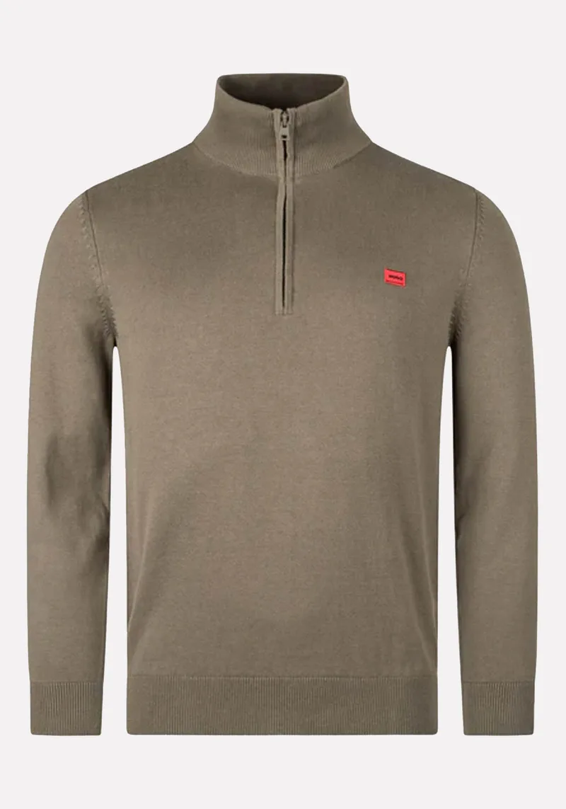HUGO Zip Sweater της σειράς San Quintus - 50474164 032 Dark Grey