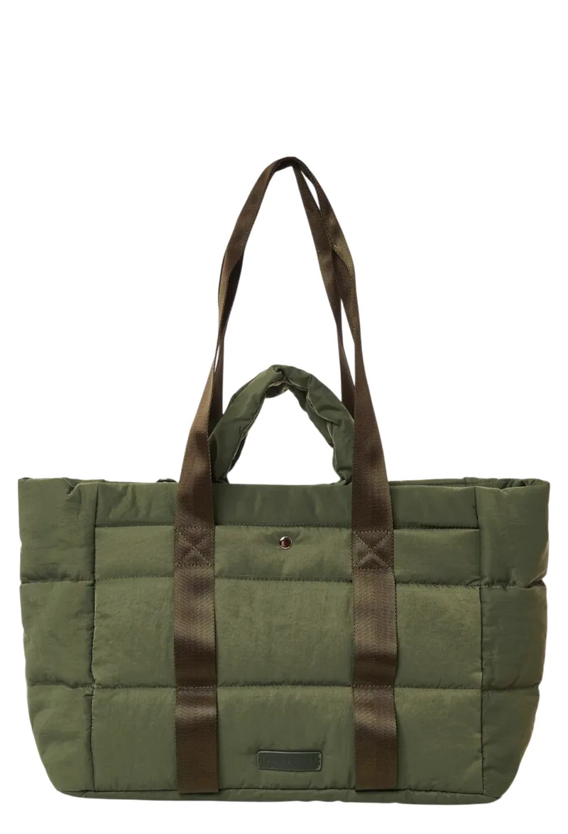 Τσάντα Ώμου Funky Buddha Καπιτονέ FBL013-103-10-KHAKI Γυναικείο