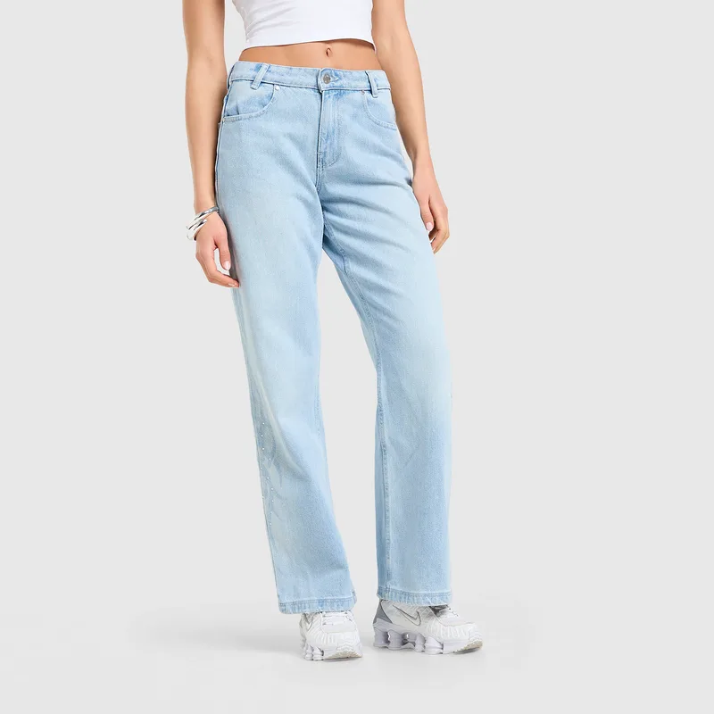 Hoodrich Luz Diamante Wide Leg Γυναικείο Τζιν Παντελόνι (9000273448_93703)