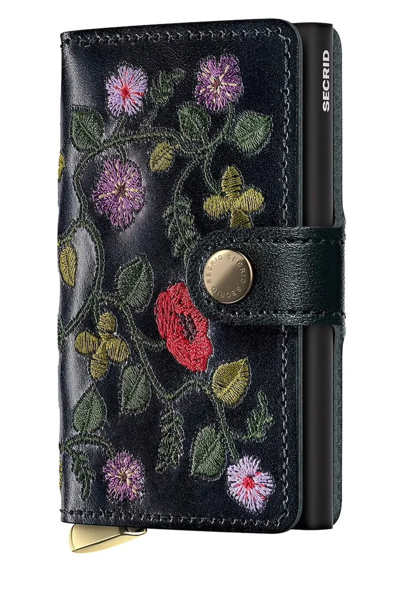 Δερμάτινο πορτοφόλι Secrid STITCH FLORAL
