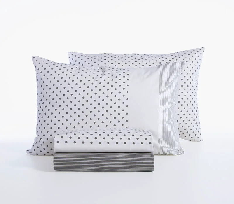 Σεντόνια Μονά (Σετ) Nef-Nef Homeware Donter Ecru/Anthracite