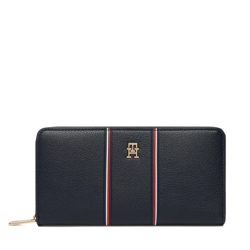 Πορτοφόλι Tommy Hilfiger Th Icon Lrg Za Corp AW0AW18654 Σκούρο μπλε
