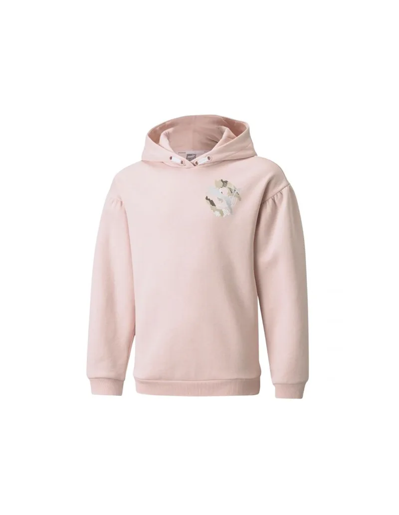 Puma Fleece Παιδικό Φούτερ με Κουκούλα Ροζ Alpha 589232-36