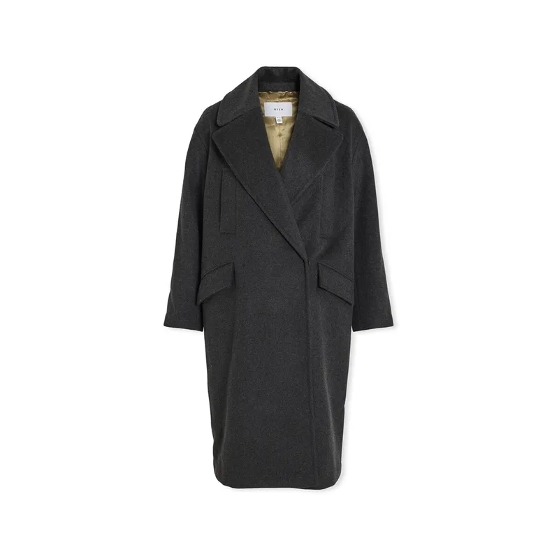 Παλτό Vila Hallee Jacket L/S - Dark Grey Melange