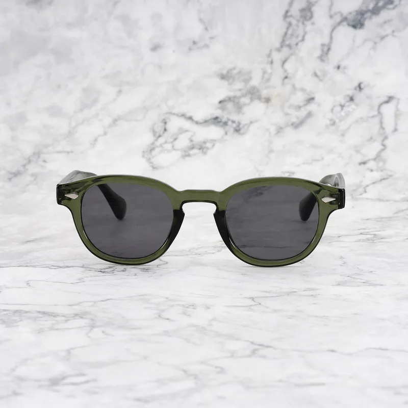 JOHNNY COLORED Tinted Sunglasses | Green | Gray Shades | Explicit Poets Sunglasses