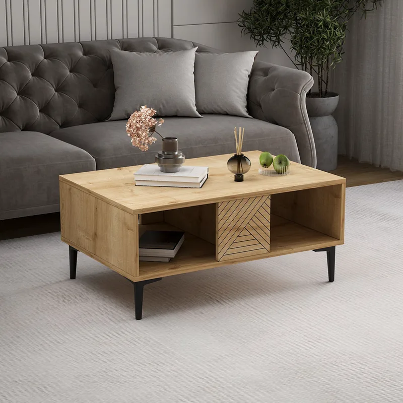Τραπεζάκι Σαλονιού Felix - Sapphire Oak 327Ods1401 (90x40,6x60 cm)