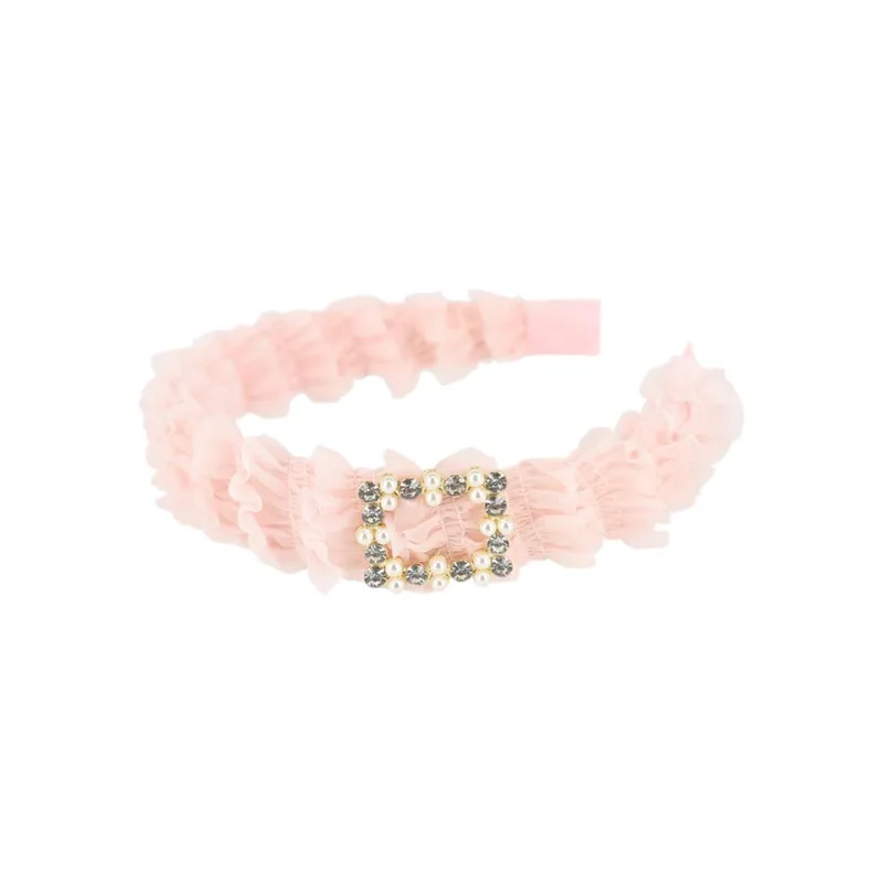 Στέκα μαλλιών Angel's Face-Rae Ruffle Aliceband-Peach