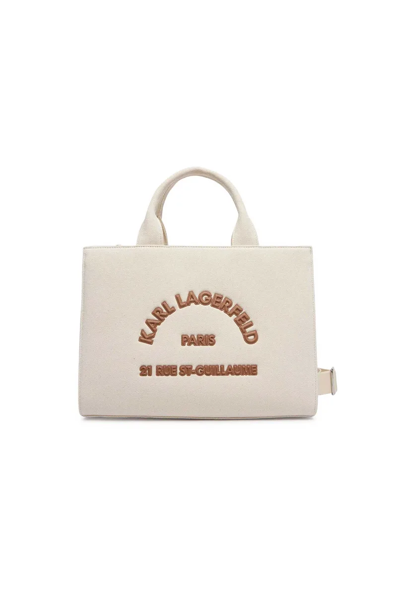 Karl Lagerfeld γυναικεία τσάντα tote "Rue St Guillaume Patch Medium" - B2W50010 Εκρού