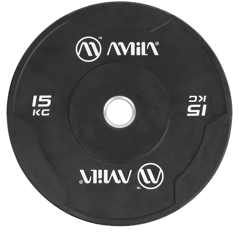 Δίσκος Amila Black W Bumper Slim 50mm 15kg