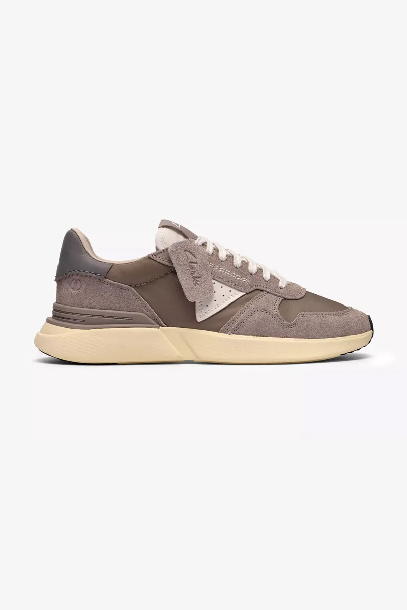 Clarks ανδρικά suede sneakers "Craft Wick Lace" - 26186558 Γκρι