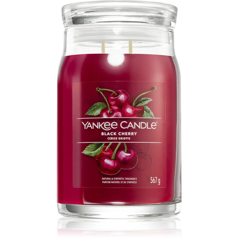 Yankee Candle Black Cherry αρωματικό κερί Signature 567 γρ