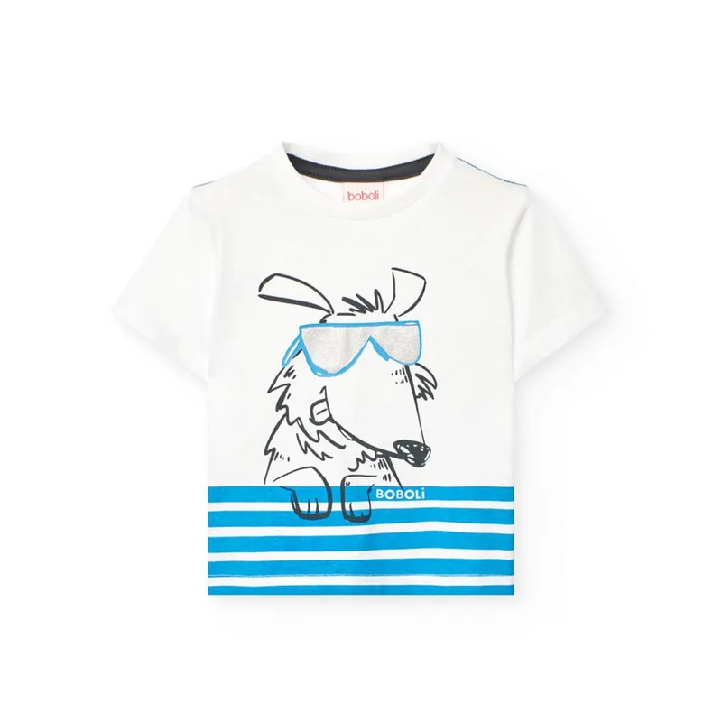 Μπλούζα μακό αγόρι Boboli-391014-1100-White