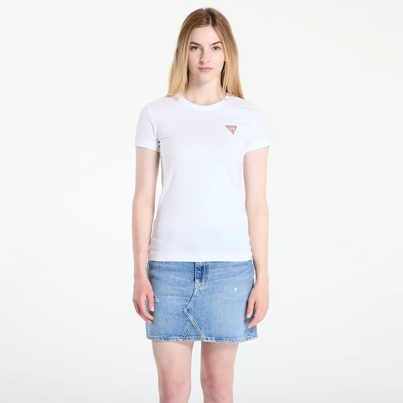 T-shirt GUESS Ss Cn Mini Triangle White S