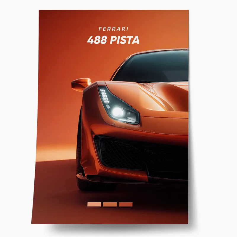 Πόστερ FERRARI 488 PISTA