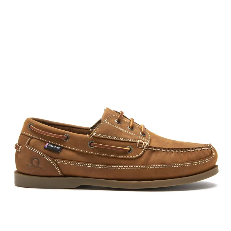 Chatham Rockwell Walnut Δερμάτινα Boat Shoes Καφέ