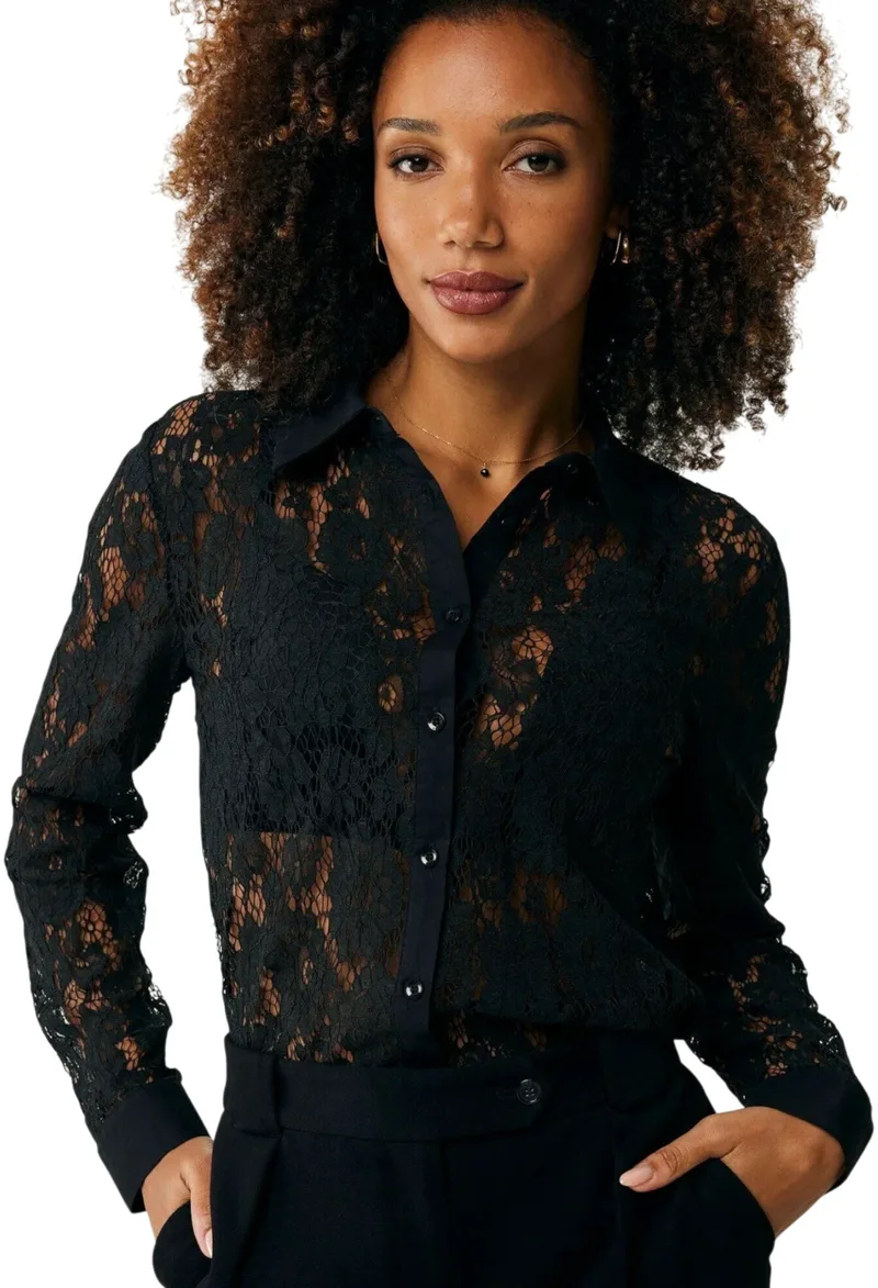 Πουκάμισο Μακρυμάνικο Mexx Lace Blouse MF006102643W-194003 Γυναικείο