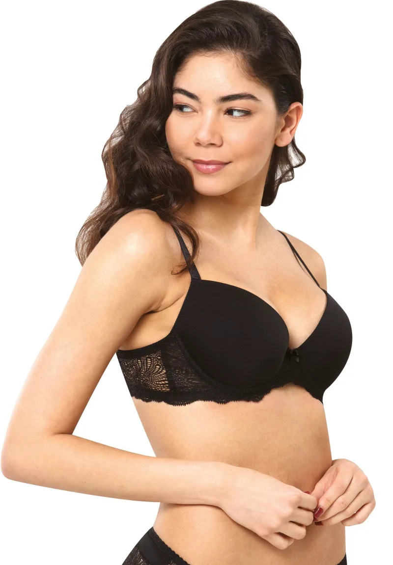 Σουτιέν άνετο Push Up Norddiva 5801-Μαύρο