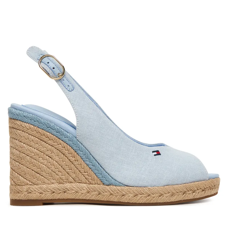 Εσπαντρίγιες Tommy Hilfiger Flag High Wedge Espad Slingback FW0FW09343 Γαλάζιο