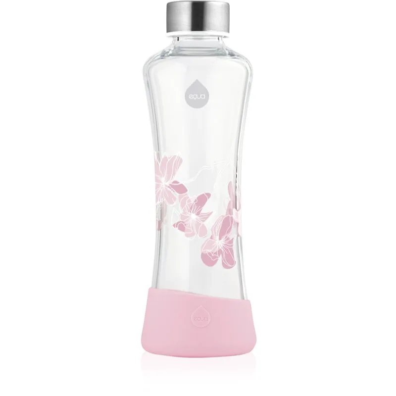 Equa Glass γυάλινο μπουκάλι νερού χρώμα Magnolia 550 ml