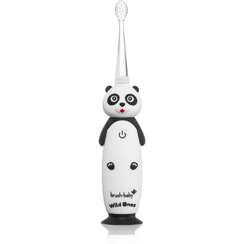 Brush Baby WildOnes WildOne ηλεκτρική οδοντόβουρτσα +2 κεφαλές αντικατάστασης για παιδιά Panda 1 τμχ