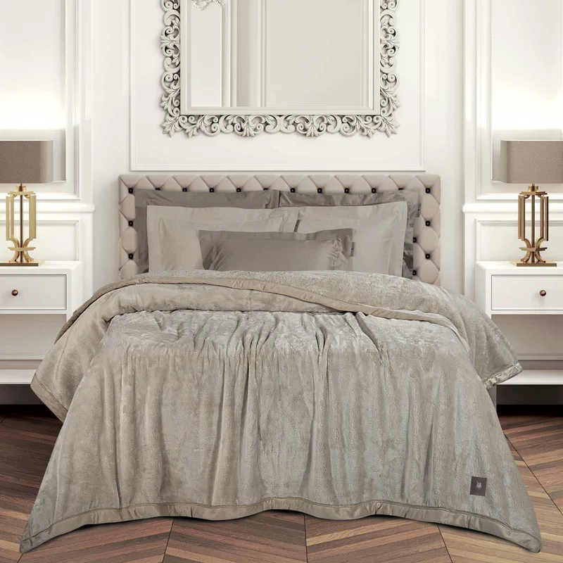 Κουβέρτα Βελουτέ Supersoft King 240x250εκ. Essential 3972 Taupe Greenwich Polo Club (Ύφασμα: Polyester, Μέγεθος: King Size, Χρώμα: Taupe) - Greenwich Polo Club - 220577303972