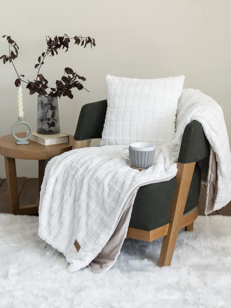 Κουβέρτα καναπέ Nima Weave Cream 130x170