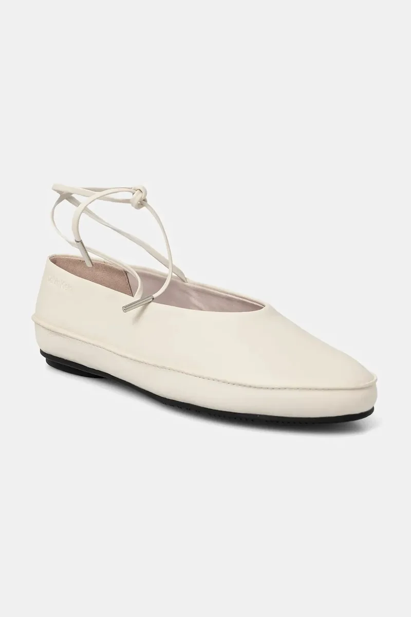 Calvin Klein Δερμάτινες μπαλαρίνες Calvin Klein BALLERINA MARY JANE STRAP LTH