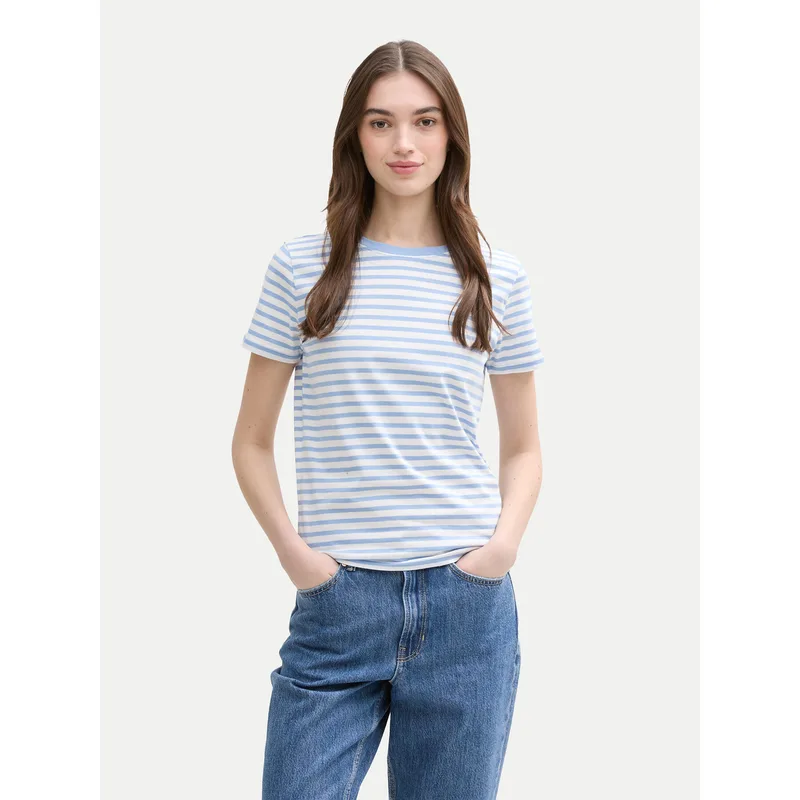 Tom Tailor Denim T-Shirt 1035867 Μπλε Boxy Fit