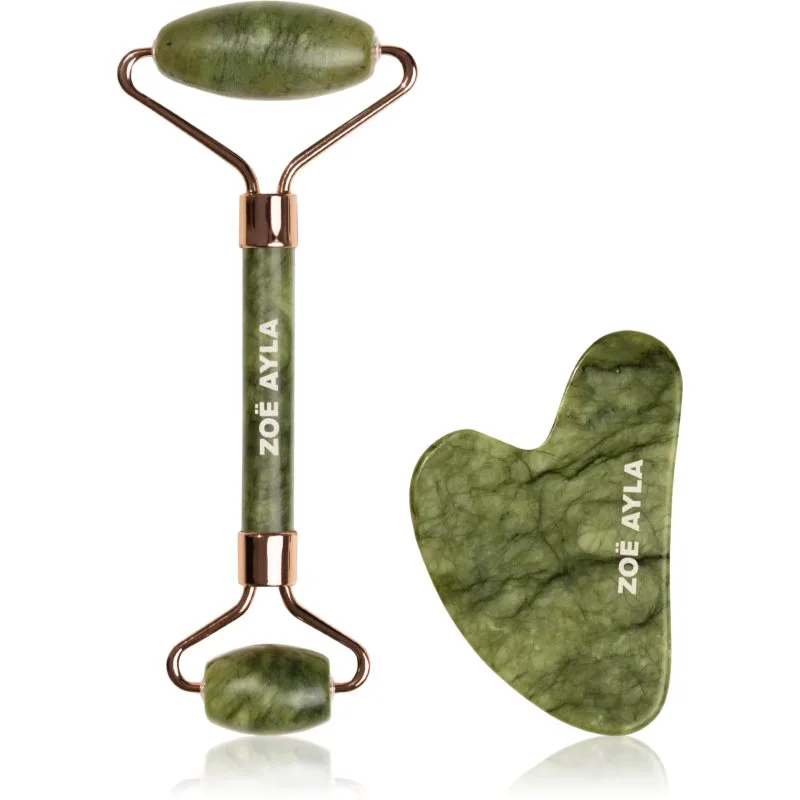 Zoë Ayla Jade Facial Roller And Gua Sha Tool σετ δώρου για το πρόσωπο 1 τμχ