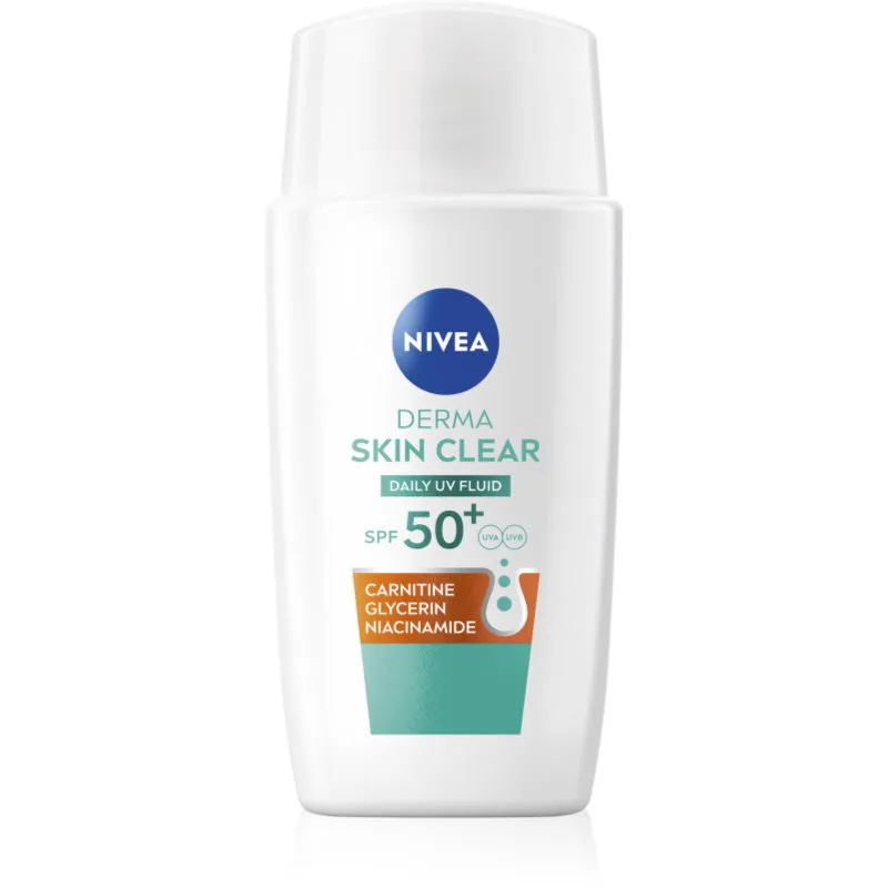 NIVEA Derma Skin Clear ελαφρύ προστατευτικό υγρό SPF 50+ 40 ml
