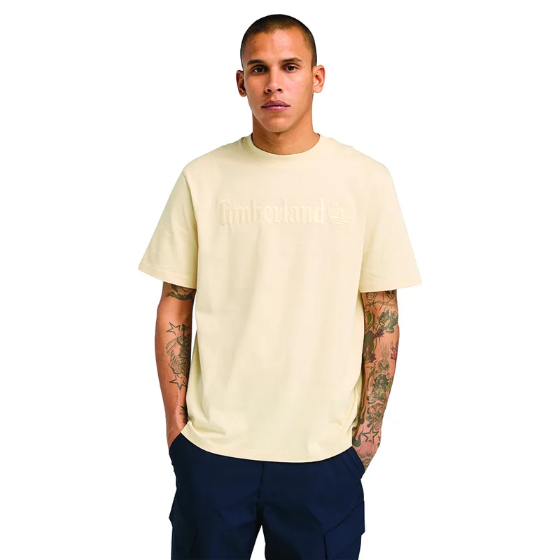 Timberland Ανδρική Μπλούζα T-Shirt Hampton TB0A6VPEV04 Μπεζ