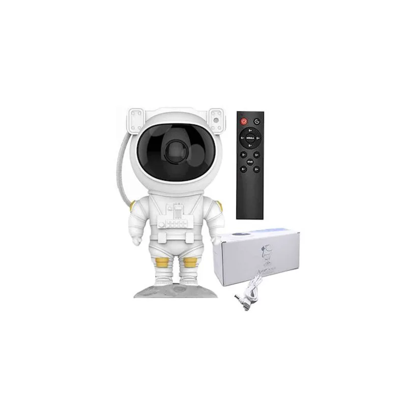 Loco Led Παιδικό Φωτιστικό Projector με Προβολή Αστεριών Λευκό 24x12cm