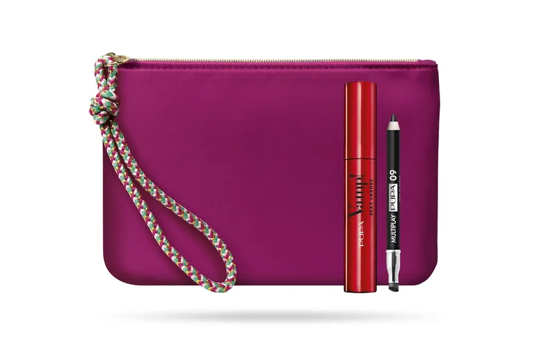 Pupa When Make-Up Meets Fashion Vamp Kit (Mascara 12ml, Eye Pencil 0.8g & Handy Bag)