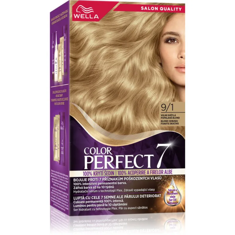 Wella Color Perfect βαφή μαλλιών απόχρωση 9/1 Very Light Ash Blond 1 τμχ