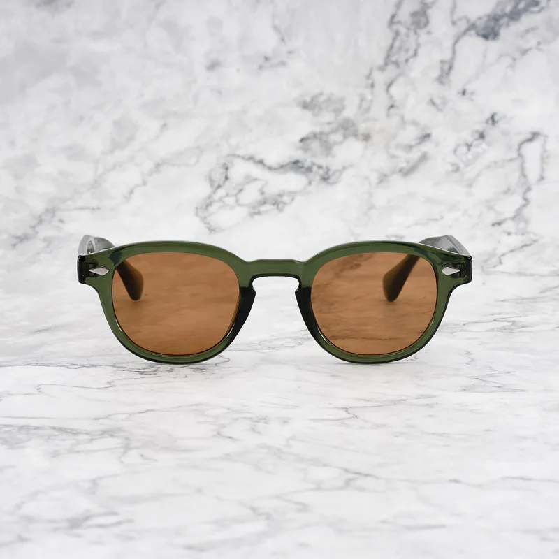 JOHNNY COLORED Tinted Sunglasses | Green | Brown Shades | Explicit Poets Sunglasses