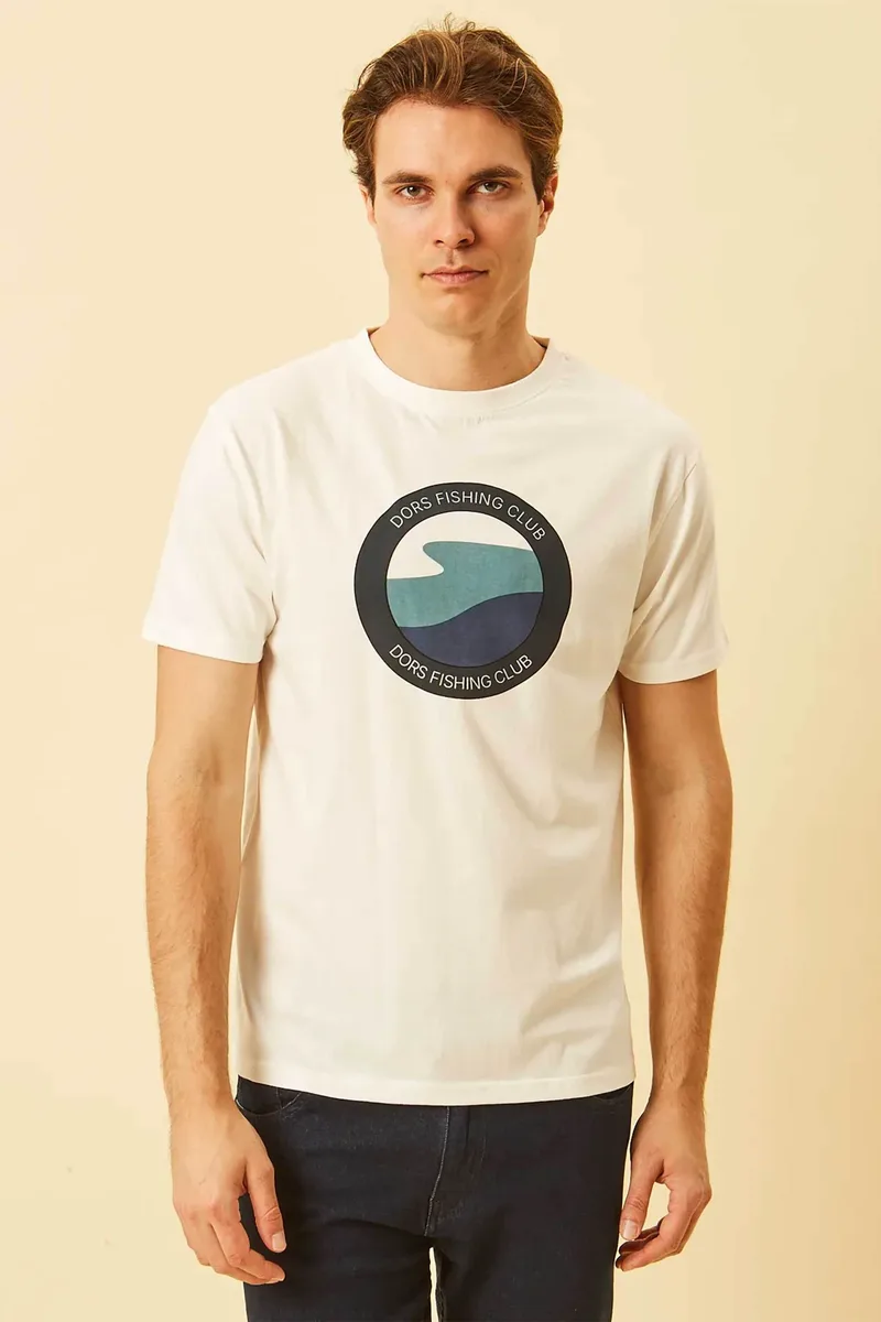 DORS ανδρικό T-shirt με graphic print Regular Fit - 1140025.C01 Λευκό