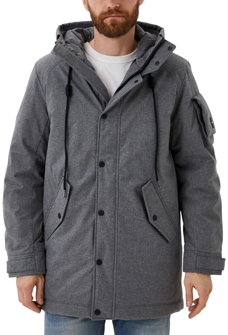 Μπουφάν Mexx Hooded YA1145036-01M-GREY MELEE Ανδρικό
