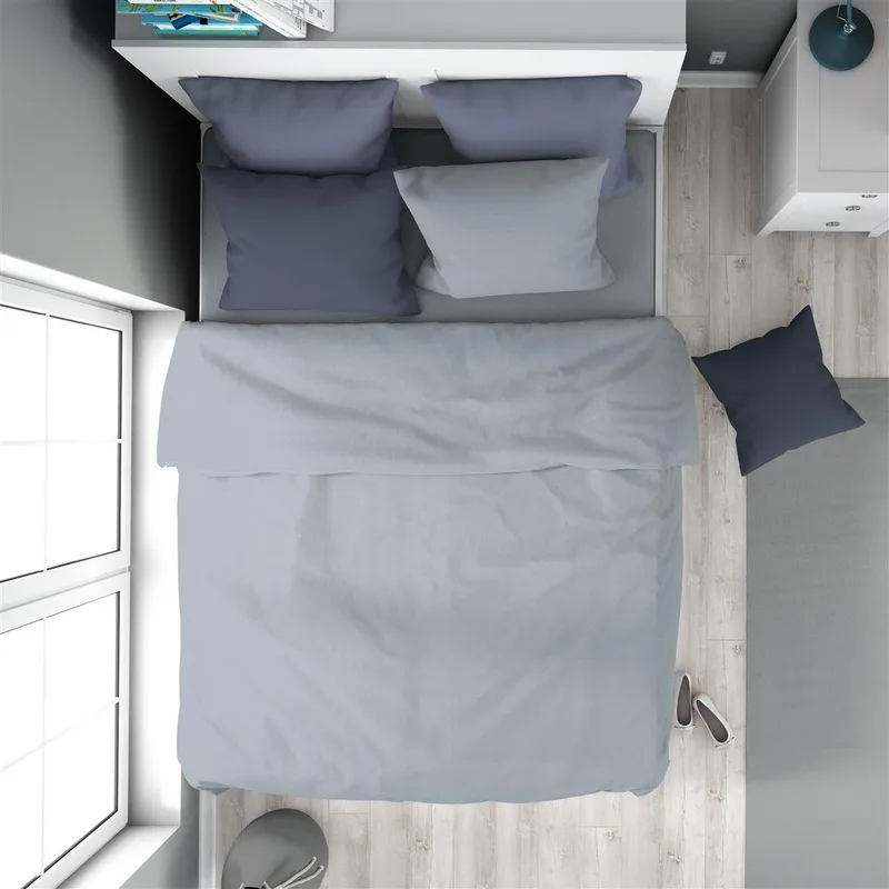 Παπλωματοθήκη Solid 505 160X240 Light Blue-Grey 100% Cotton