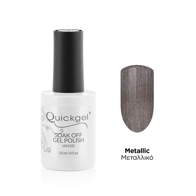 Quickgel No 568 - Black Metal- Βερνίκι 15 ml