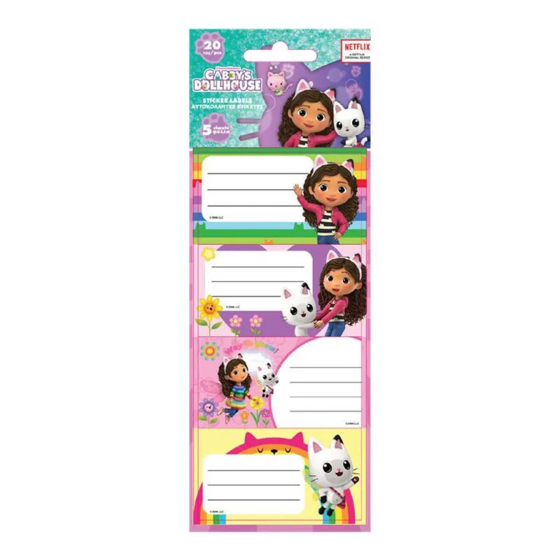ΕΤΙΚΕΤΕΣ 0574000 GABBYS DOLLHOUSE 20τεμ (5 ΣΧΕΔΙΑ)