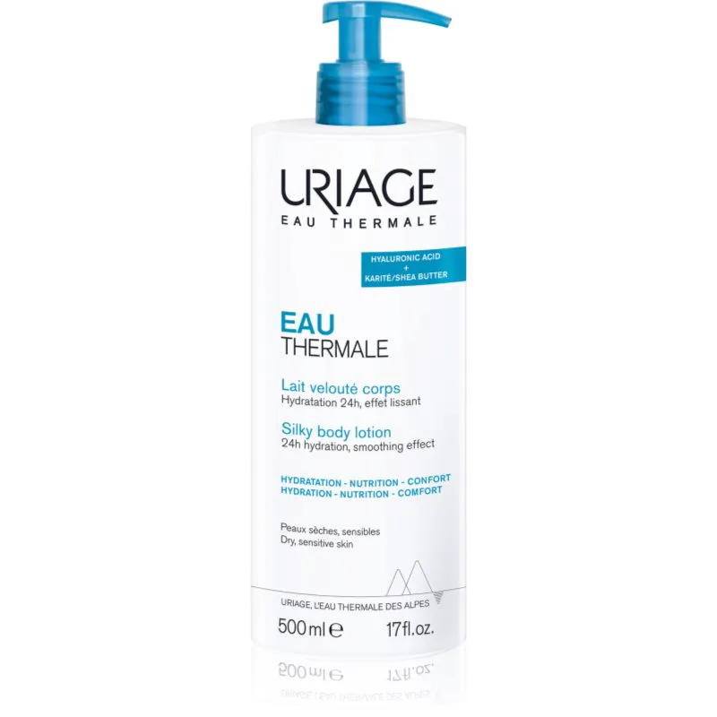 Uriage Eau Thermale Silky Body Lotion μεταξένιο γαλάκτωμα σώματος για ξηρό και ευαίαισθητο δέρμα 500 ml