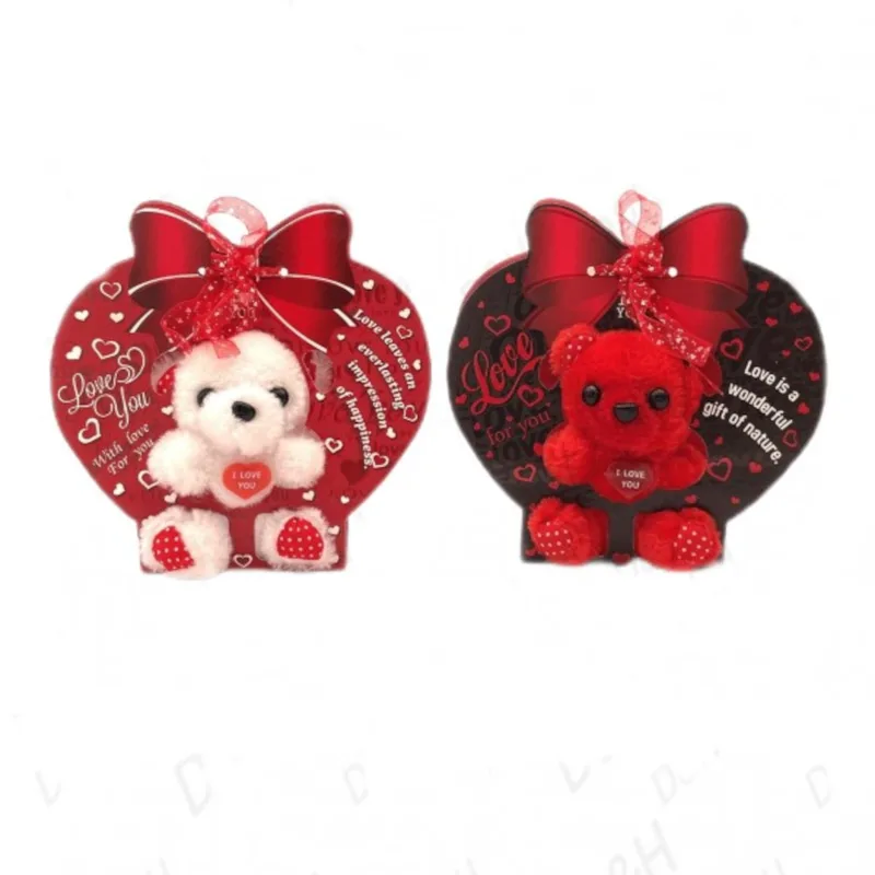 Valentine's Day Gift Box Αρκουδάκι Λευκό ή Κόκκινο